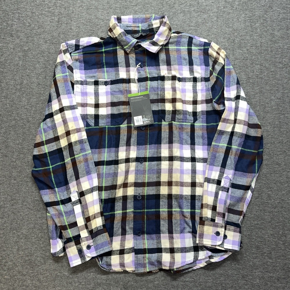 Alpine Design Mens L Brushed Flannel Long Sleeve Shirt King Winter Plaid NEW